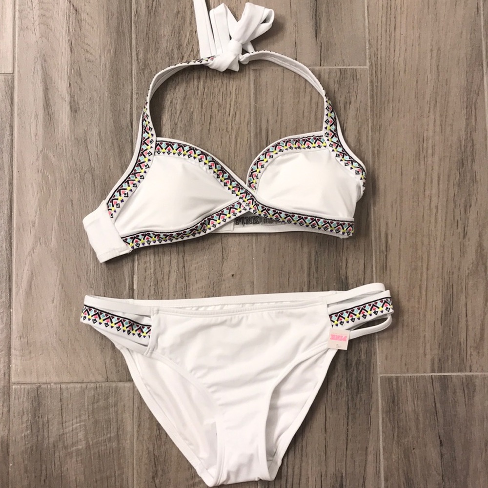 PINK Victoria’s Secret white bikini